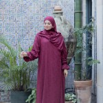 Robe Prière Avec foulard Attaché Bois De Rose
