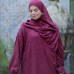 Robe Prière Avec foulard Attaché Bois De Rose