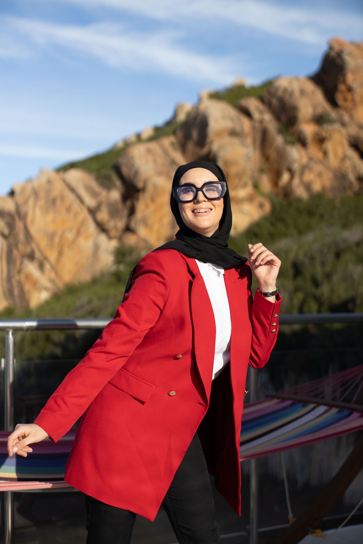 Ensemble blazer rouge deals