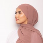 Foulard Chiffon Bonnet Intégré Brandy Rose
