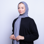 Foulard coton viscose - BLEU CHARETTE