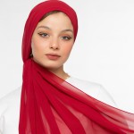 Foulard Chiffon ROUGE