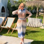 Burkini Bali 4 Piéces Bleu/Blanc ( JUPE LONGUE )