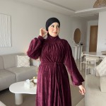 Robe Velours Burgundy