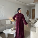 Robe Velours Burgundy