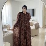 Robe Flower Bordeaux