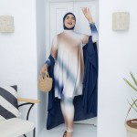 Burkini 4 Pièces HAWAÏ Bleu/Caramel