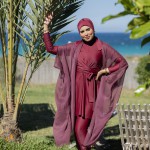 Burkini Mango 4 Pièces Burgundy
