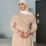 Robe Croisée Beige