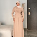 Robe Croisée Beige