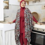 Burkini 4 Pièces MANGO Rouge 2