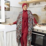 Burkini 4 Pièces MANGO Rouge 2