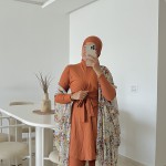 Burkini MANGO orange ( avec pancho )