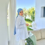 Ensemble Chemise Rayée Bleu Ciel