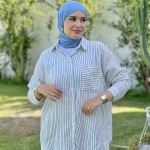 Ensemble Chemise Kamraya Rayée bleu ( rayures fines )
