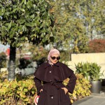 Manteau Elvan Court Aubergine